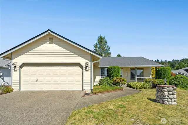 Two Car Garage with  Driveway Parking