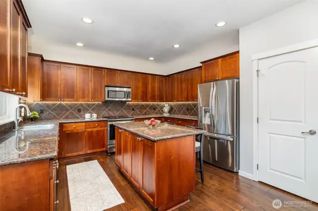 The kitchen has SO MUCH storage- plenty of cabinets, plus a large pantry closet.