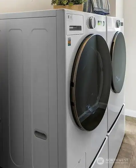 This exact Brand New LG washer and dryer pair with pedestals will be installed prior to closing!