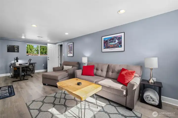 Comfortable bonus room with space to relax or entertain