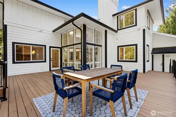 Expansive attached deck