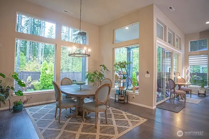 spacious dining area