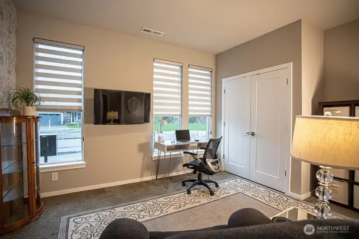Bedroom at the front of the home - includes 4 windows!