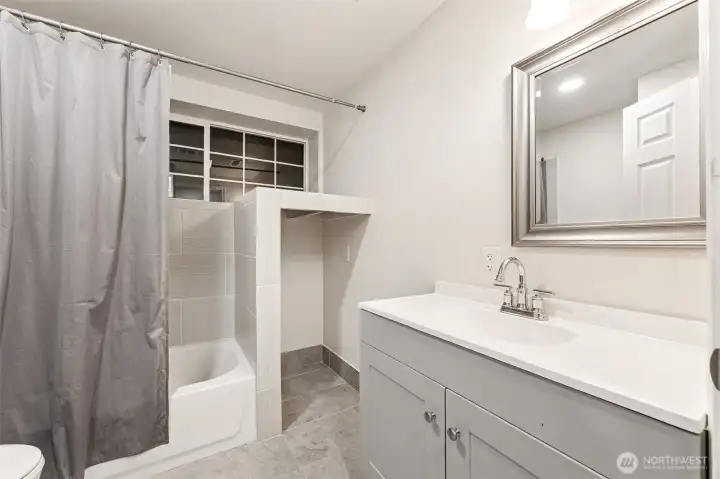 Full basement bathroom.