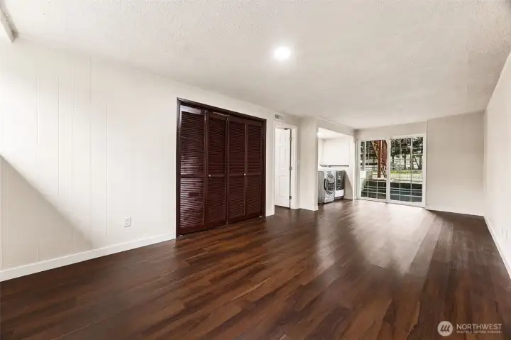 Family room in the basement.