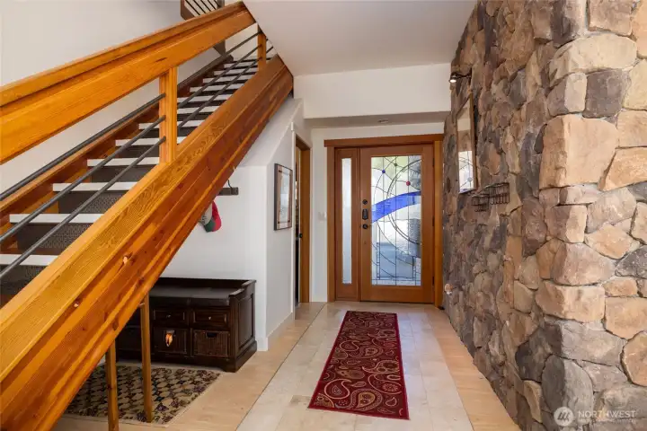 Coming in from the front... Door to left is 1/2 bath...