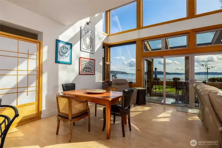 Temporary panel on left house exercise room (was formal dining)...