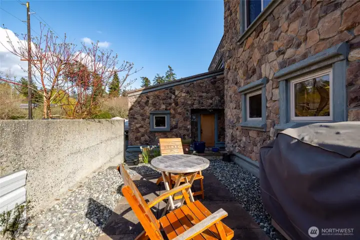 Private enclosed patio on the front side...