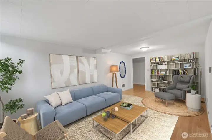 Virtually Staged Living Room