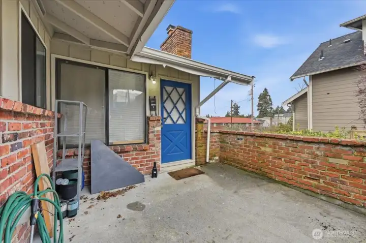Patio Between Unit A and B, Entry to Unit B