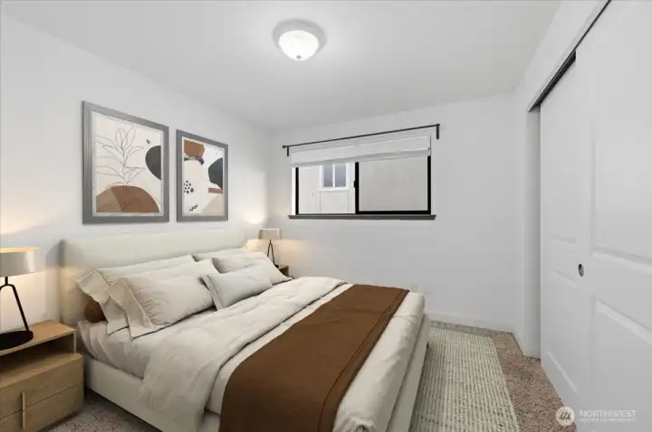 Unit B - 1 of 2 Bedrooms - Virtually Staged