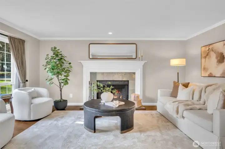 Light-filled living room with abundant natural light