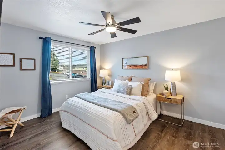 Primary bedroom with own bathroom