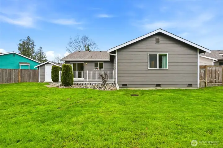 A neat and tidy home with a large fenced yard- a perfect place to call home.