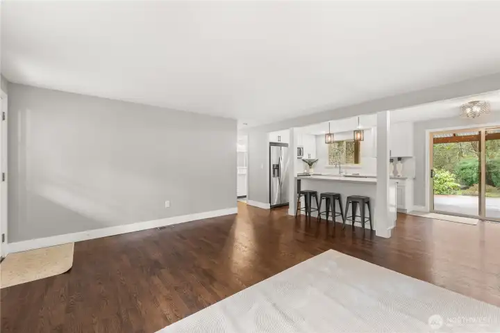 Beautiful red oak hardwood floors throughout.