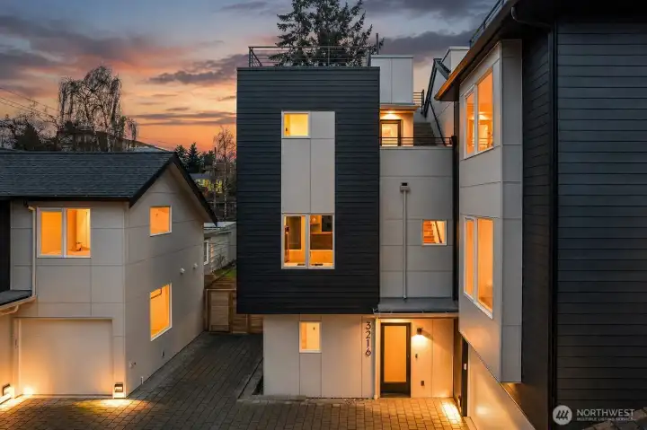 Stunning new construction. Dedicated parking to the left of the unit.