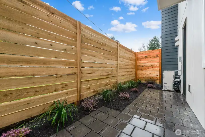 Back patio off the lower level.