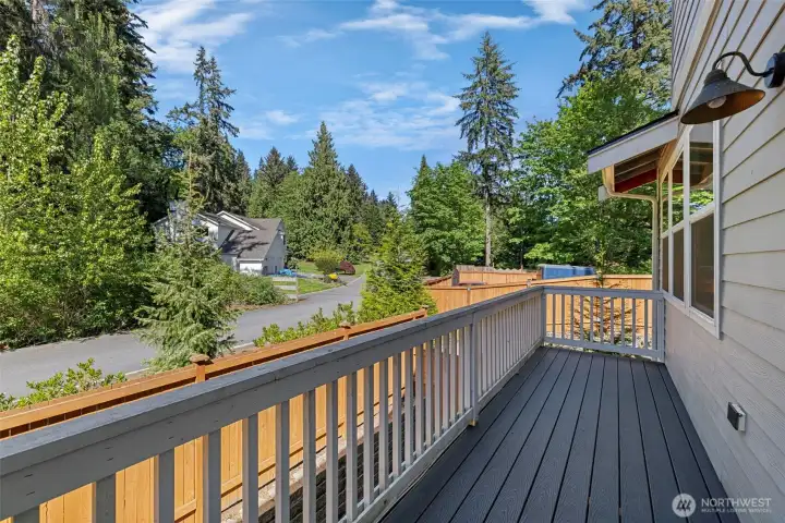 Back deck off of main floor