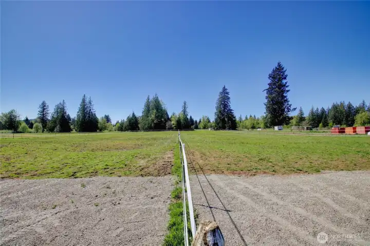 Electric fencing in some of the pasture.