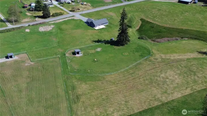 Aerial view of a small portion of the acreage.