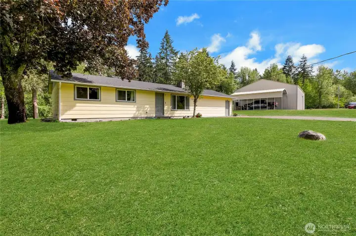Amazing property! 4.68 Acres +-, rambler with 18x30 Carport added in 2023 off 40x60 shop/pole building