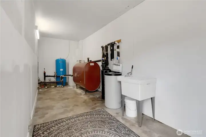 Facilities room in home. Includes a Kinetico water systems, installed by Water Doctor, water softener