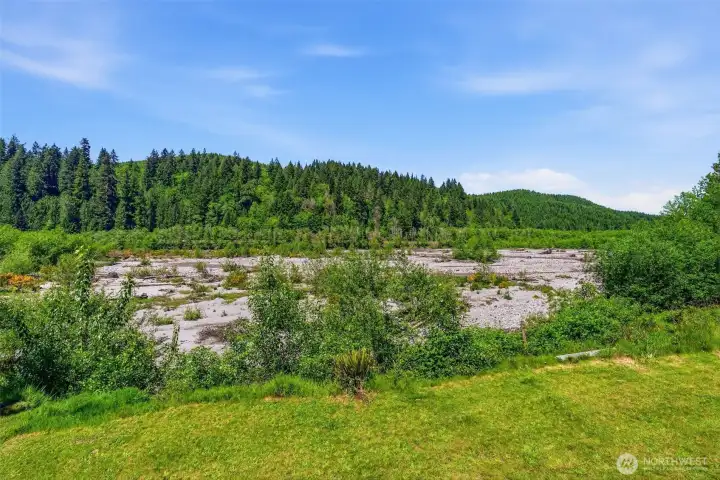 View from lower outbuilding