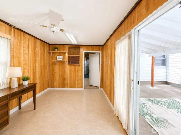 Bonus room, could be used as bedroom flows nicely to the covered patio