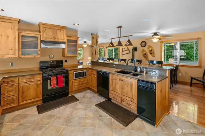 Gorgeous custom Alder cabinets. This property has immaculately cared for, & is a one owner, custom built!