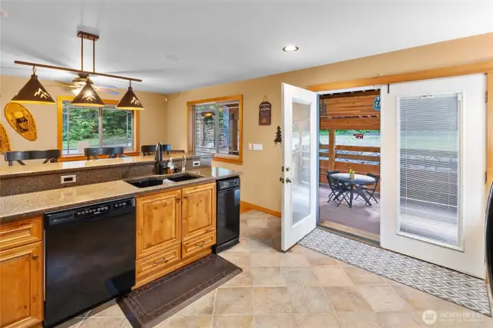 Easy access to the back deck for entertaining.
