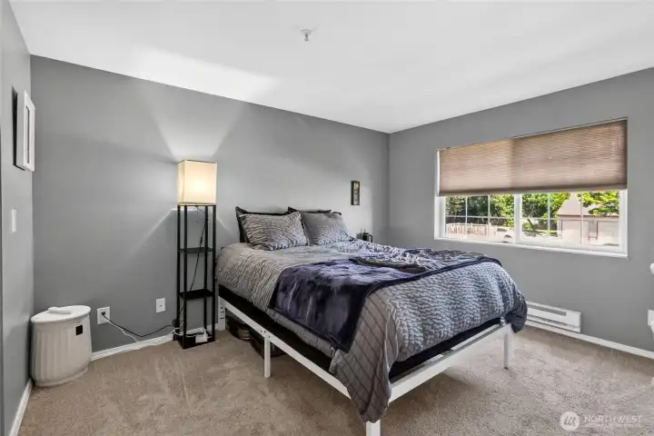 A spacious primary bedroom