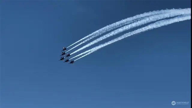 Enjoy the Blue Angels sighted right from the deck!