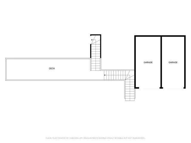 Floor plan of the lower deck and separate double garages off Boyer.