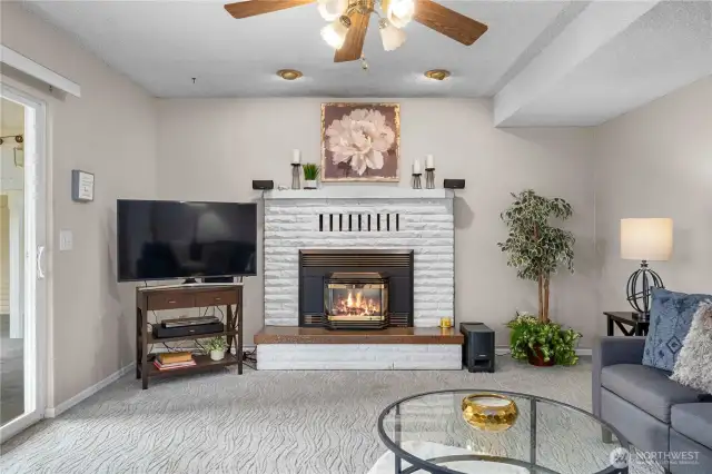 Look at that gas fireplace~~~