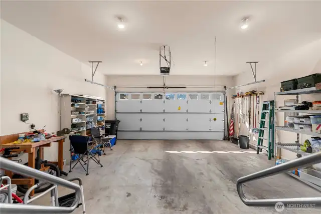 Nice sized garage - all finished and painted inside.