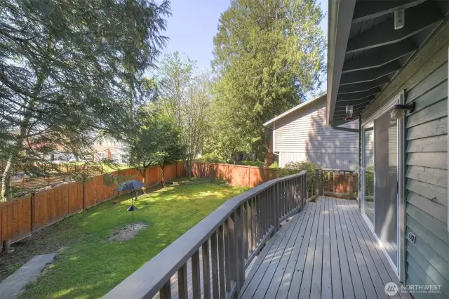 Back yard with upper deck