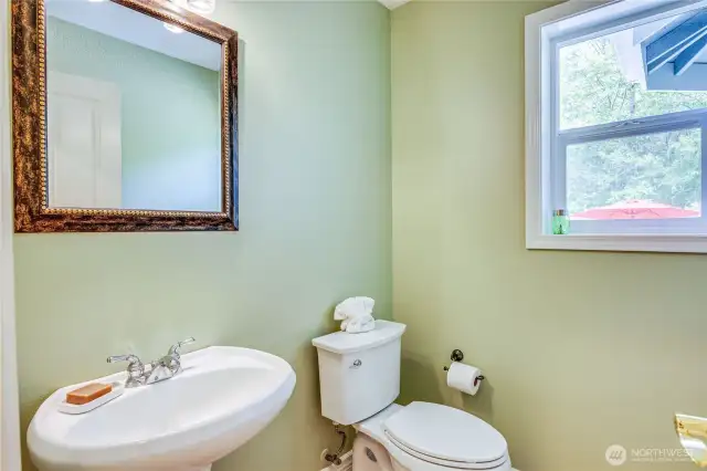 Half bath off the kitchen.