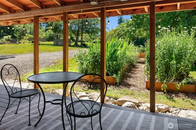 Covered and heated entry deck