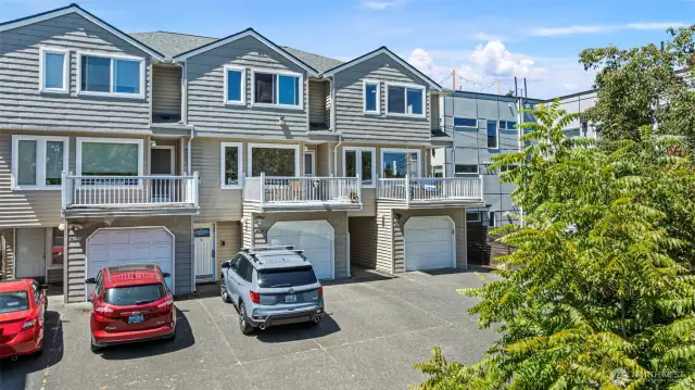 One of 3 homes in this complex with no HOA dues, it is ideally located on the north corner and comes with an attached garage and driveway parking.
