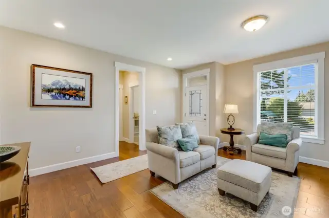 Hardwood floors add to the beauty of the home.