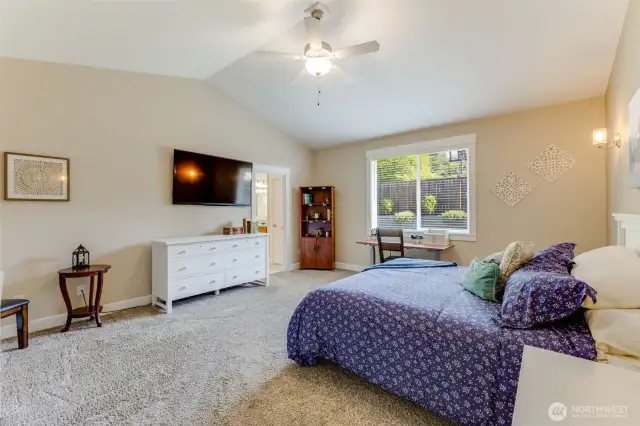 The primary bedroom is huge. Create your own personal sanctuary.