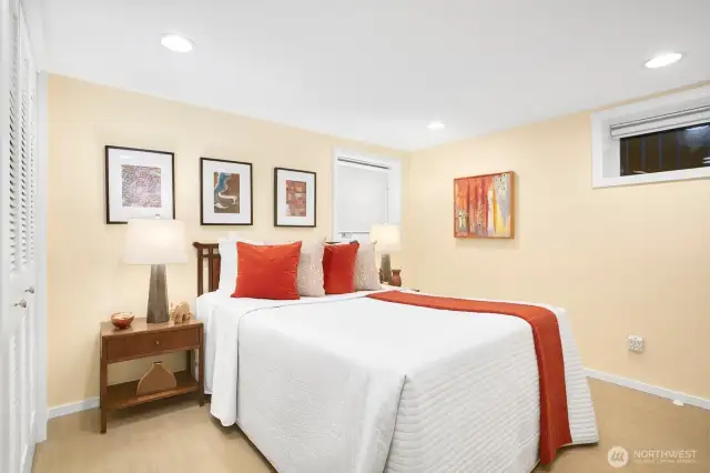 Lower floor bedroom has radiant heat floors