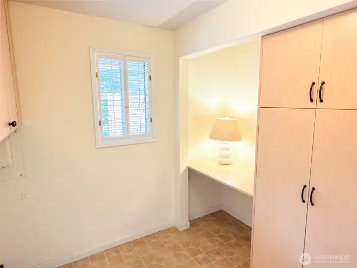 Laundry Room with storage and folding space