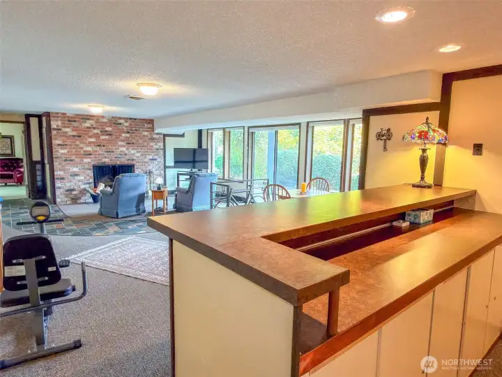Lower level kitchen/bar area