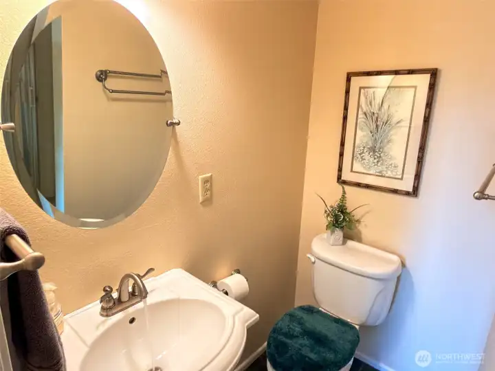 Lower level bath, also includes a shower.