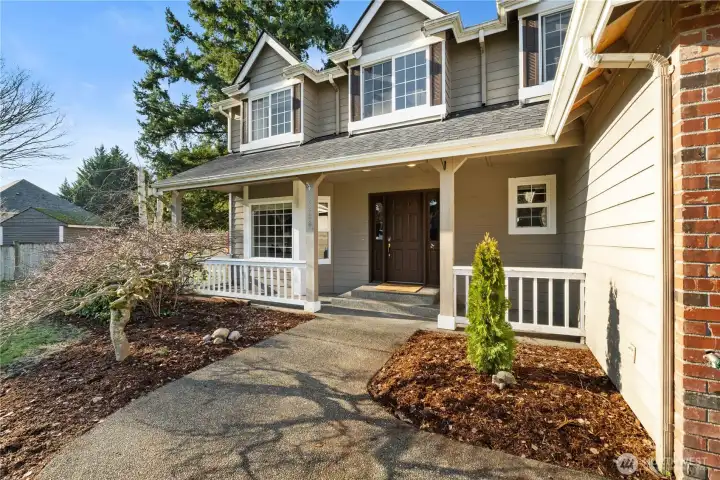 Welcoming covered front porch