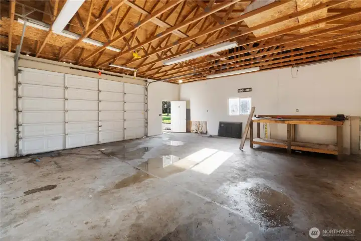 Detached garage/shop offers many possibilities