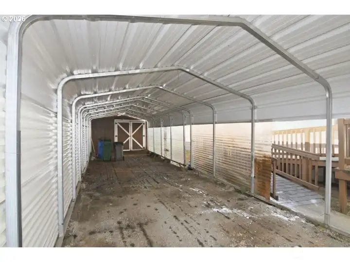 Extra-long oversized 38 X 12 carport.