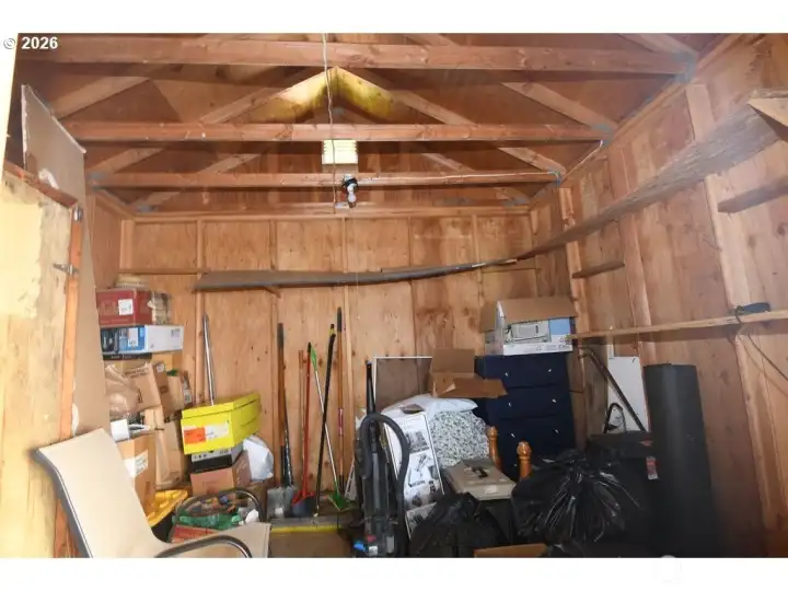 Storage shed.