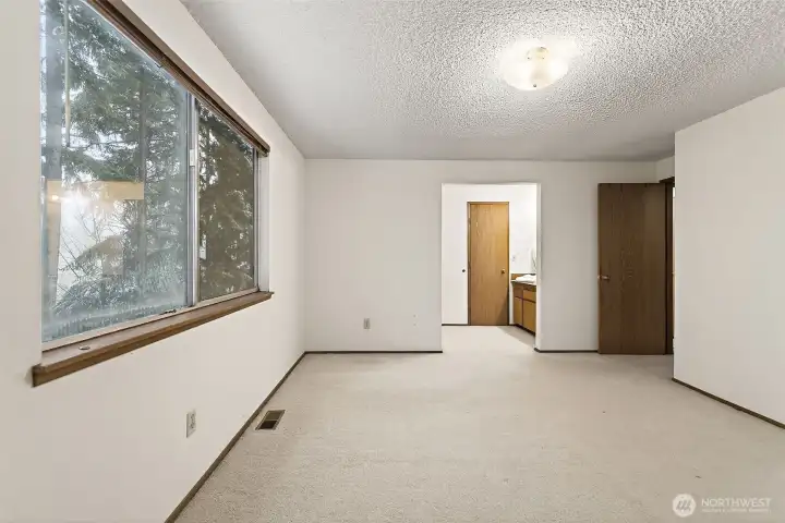 Primary suite, bright and spacious.
